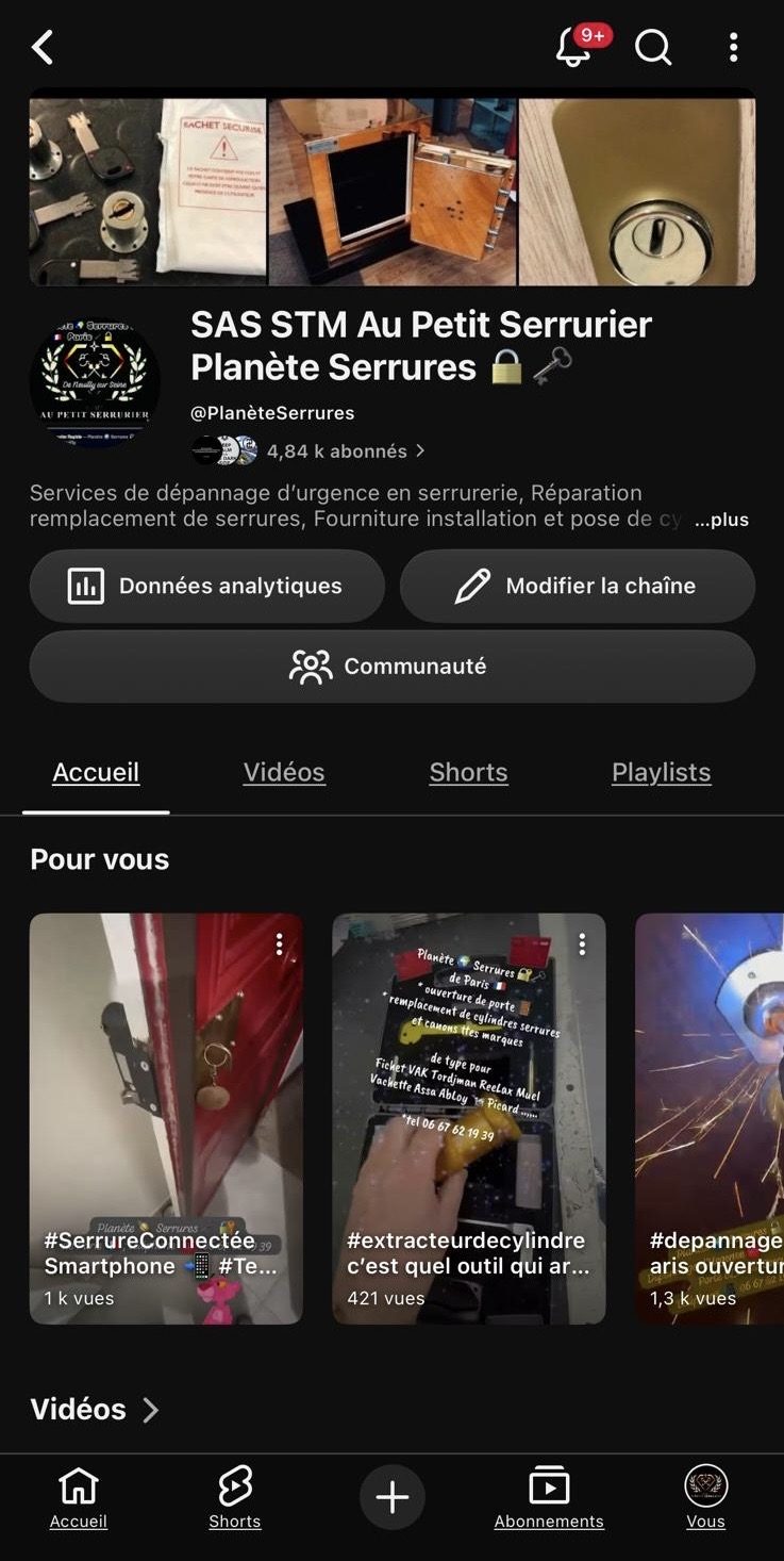 Miniature de la chaîne YouTube SAS STM Au Petit Serrurier · Planète Serrures : démonstrations en vidéo de cylindres adaptables de très haute sûreté SECURIER RB-LOCKS, tests de résistance au crochetage et au perçage, et conseils de serrurier à Paris